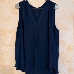 Ann Taylor Elegant Navy Blouse